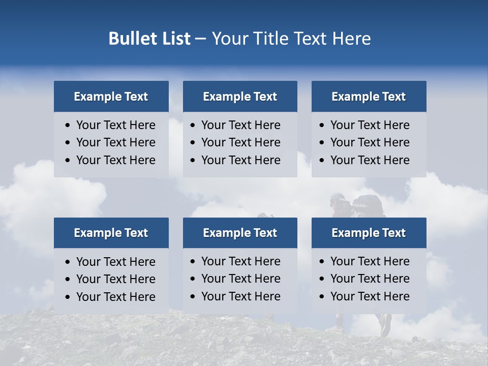 People Going Up In Hiking PowerPoint Template