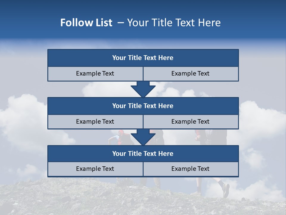 People Going Up In Hiking PowerPoint Template
