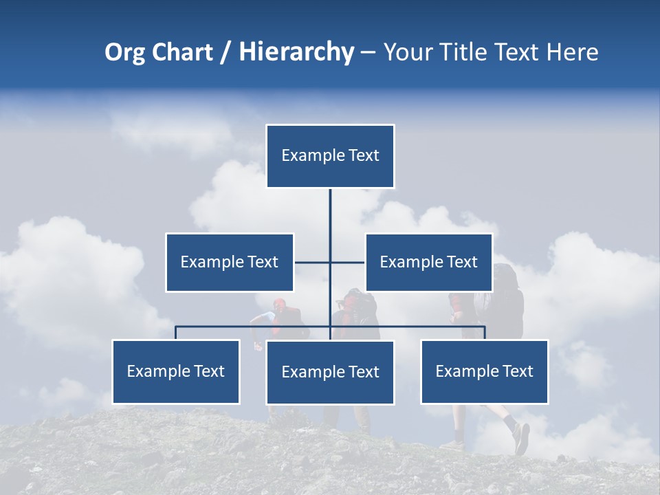 People Going Up In Hiking PowerPoint Template