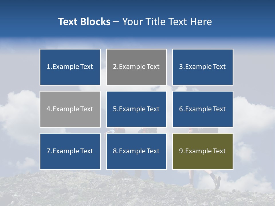 People Going Up In Hiking PowerPoint Template