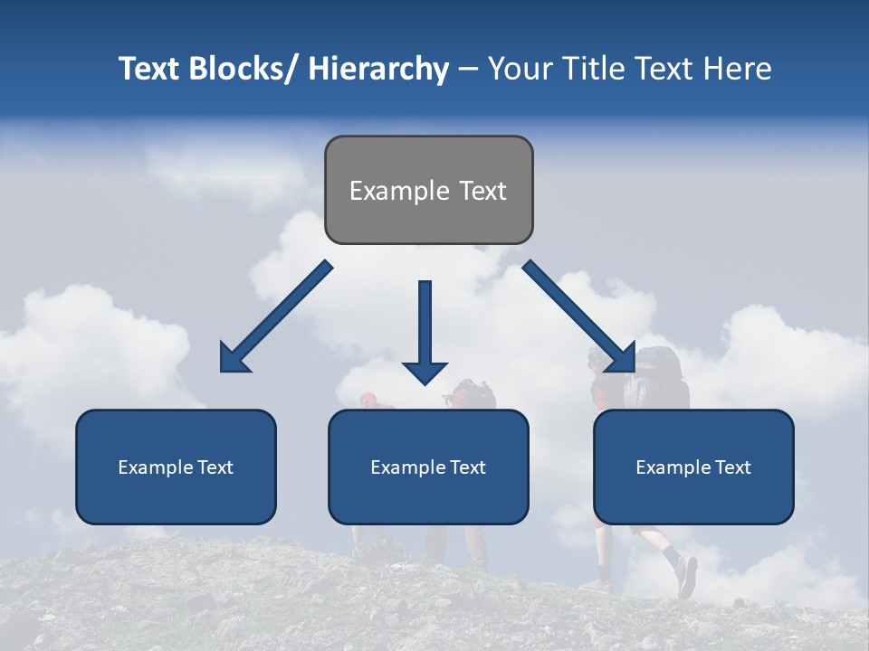 People Going Up In Hiking PowerPoint Template