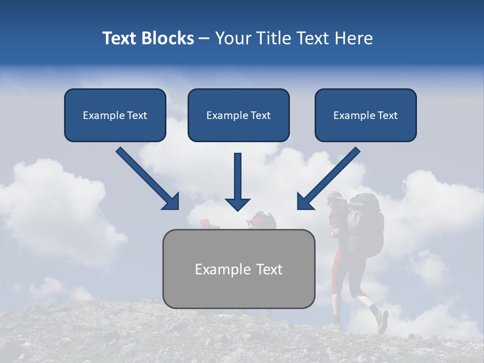 People Going Up In Hiking PowerPoint Template