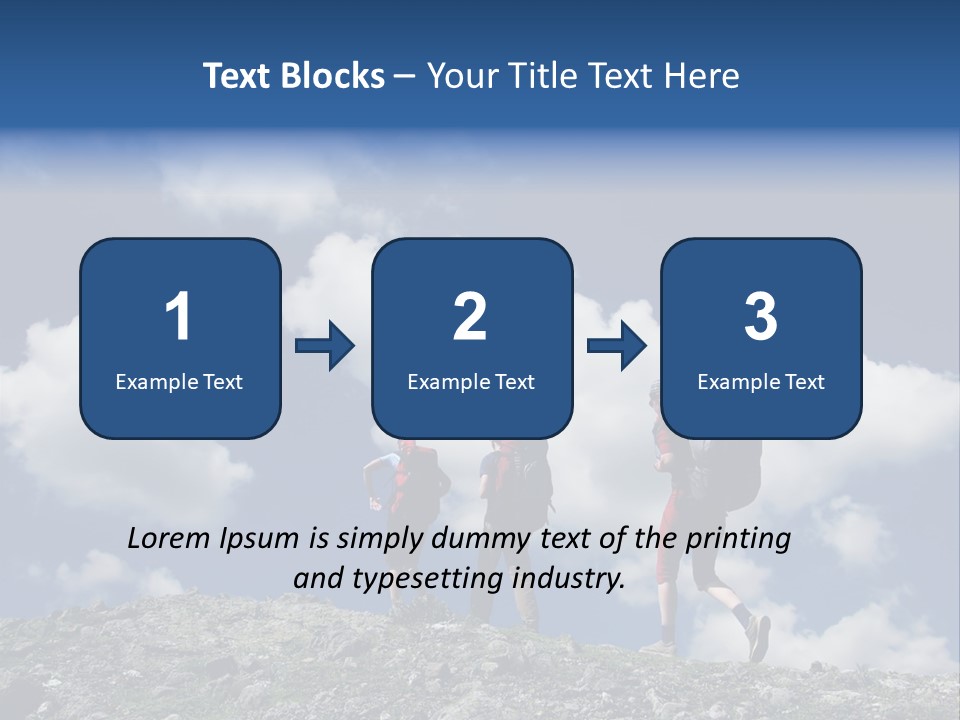 People Going Up In Hiking PowerPoint Template