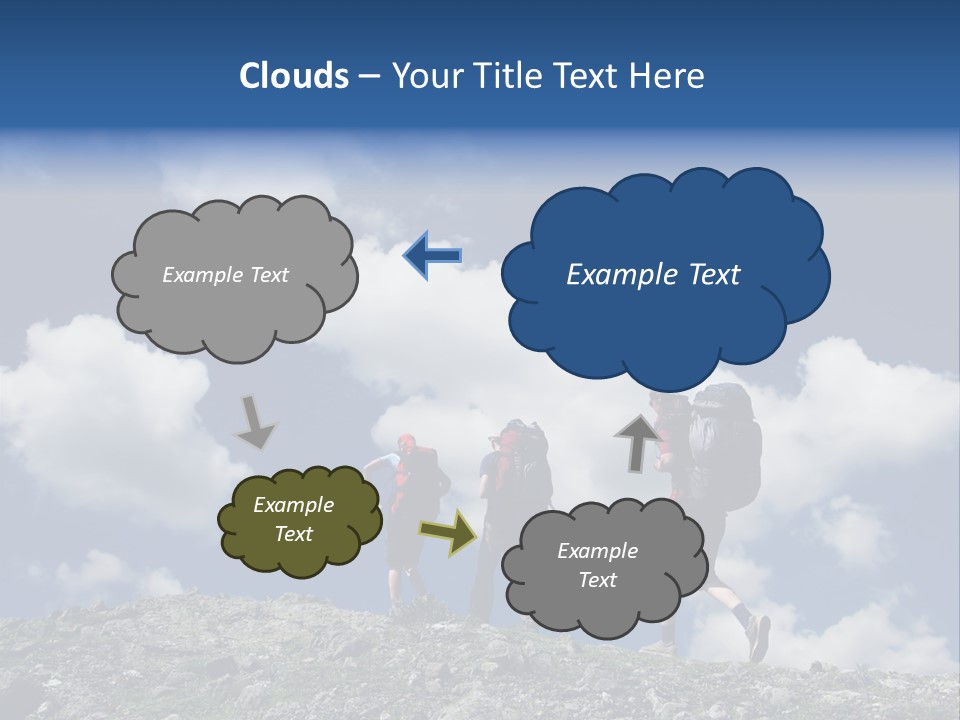People Going Up In Hiking PowerPoint Template