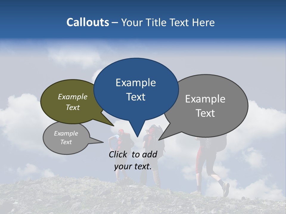 People Going Up In Hiking PowerPoint Template