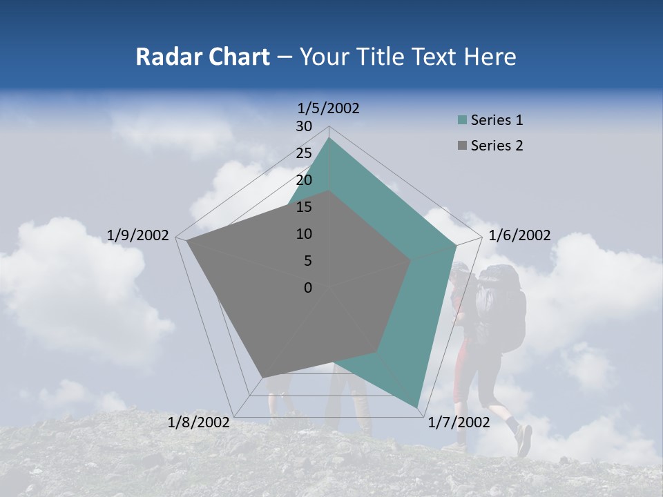 People Going Up In Hiking PowerPoint Template