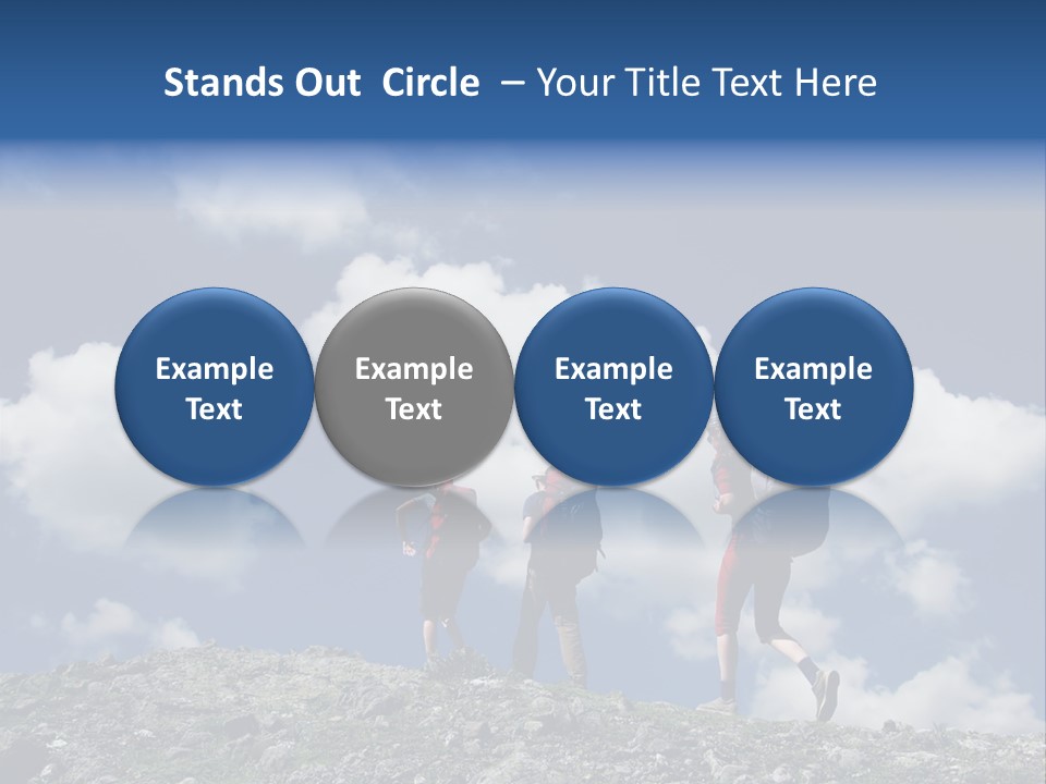 People Going Up In Hiking PowerPoint Template