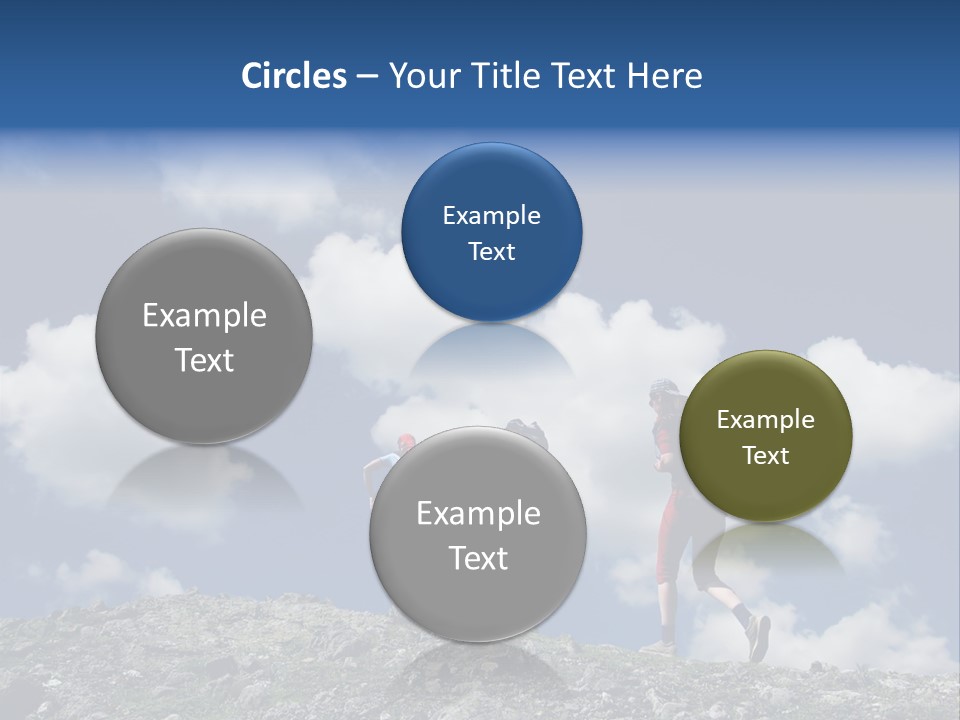 People Going Up In Hiking PowerPoint Template