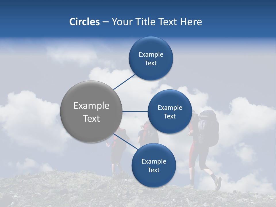 People Going Up In Hiking PowerPoint Template