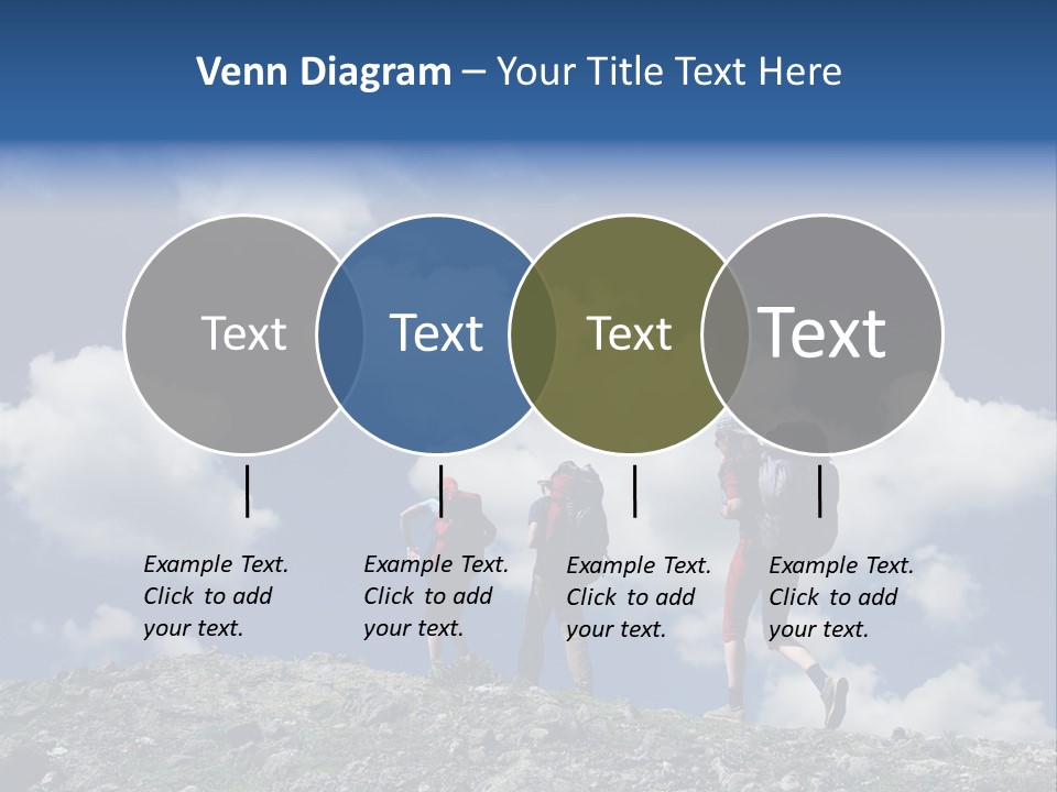 People Going Up In Hiking PowerPoint Template