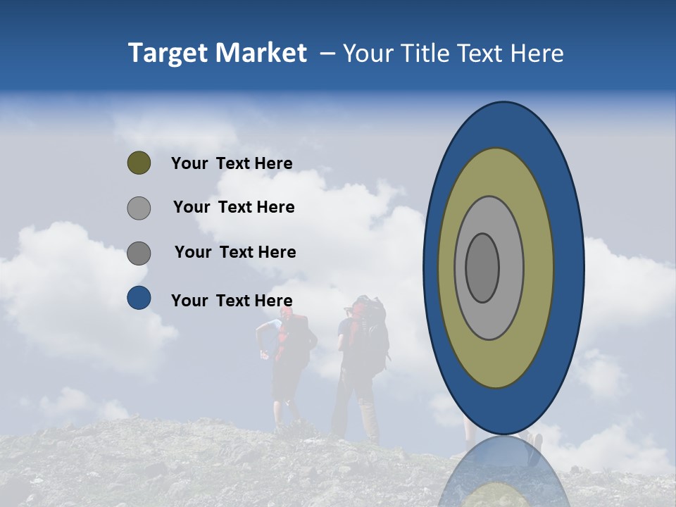 People Going Up In Hiking PowerPoint Template