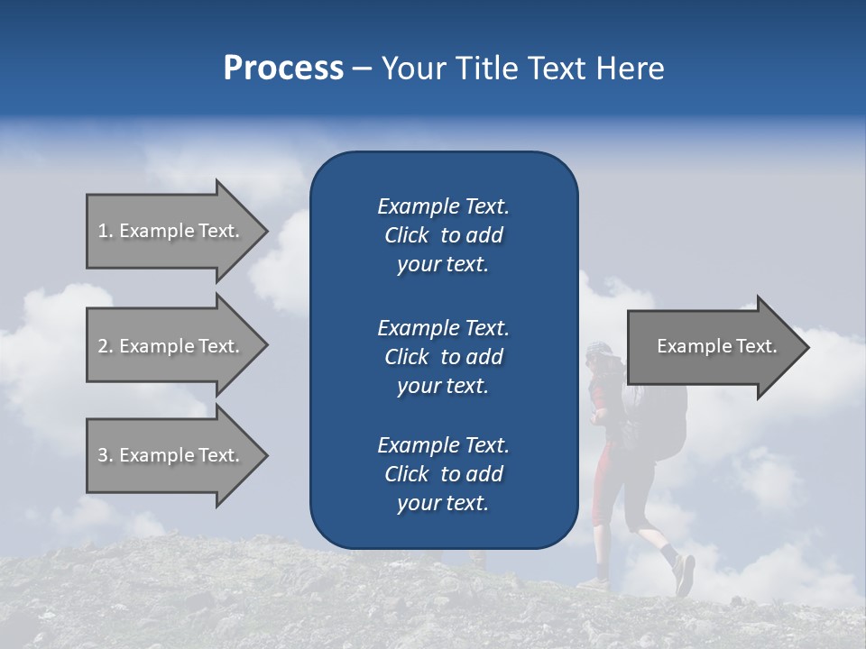 People Going Up In Hiking PowerPoint Template