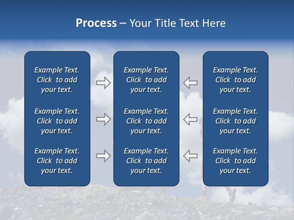 People Going Up In Hiking PowerPoint Template