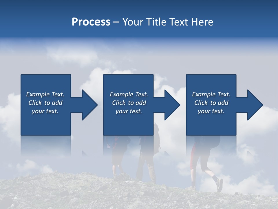 People Going Up In Hiking PowerPoint Template