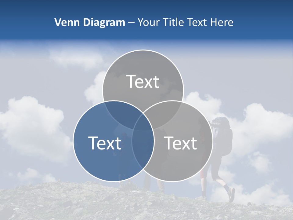 People Going Up In Hiking PowerPoint Template