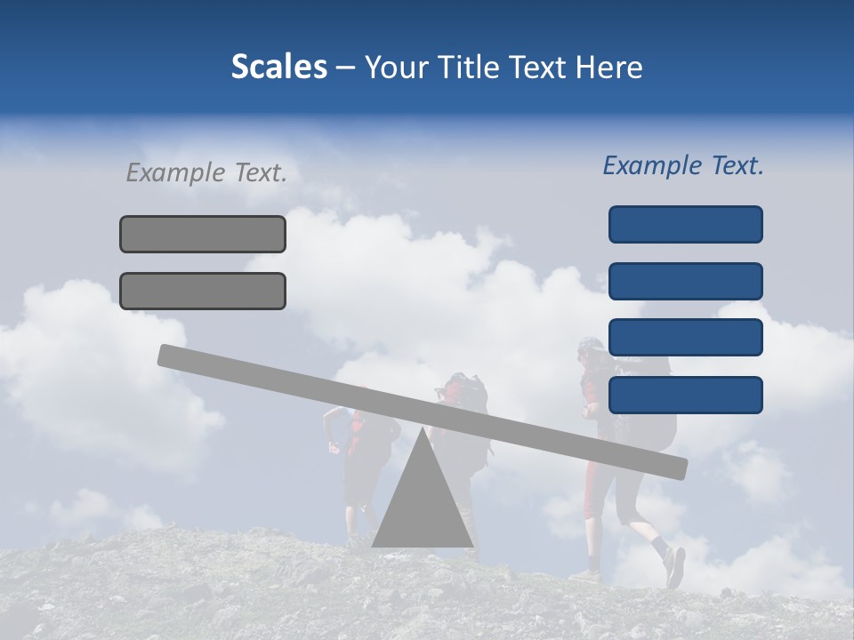 People Going Up In Hiking PowerPoint Template