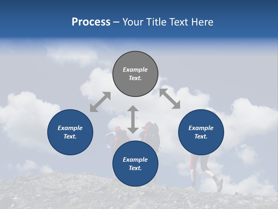 People Going Up In Hiking PowerPoint Template