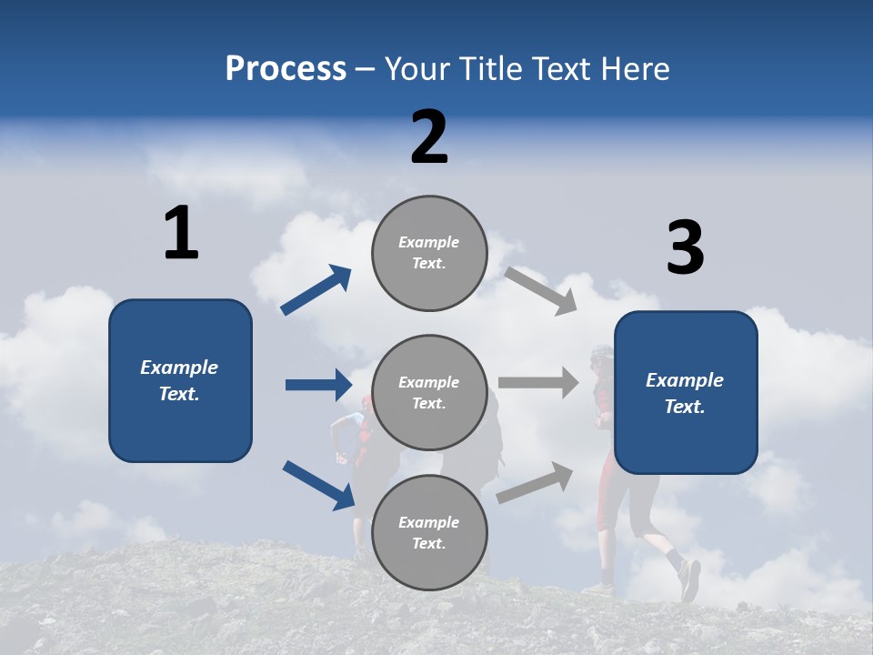 People Going Up In Hiking PowerPoint Template