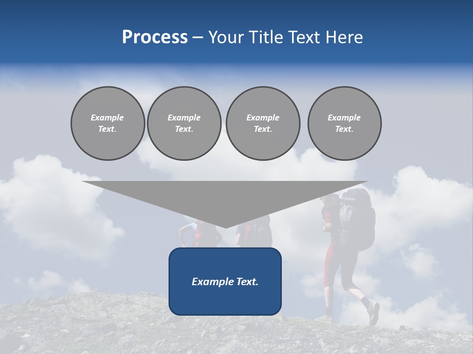 People Going Up In Hiking PowerPoint Template