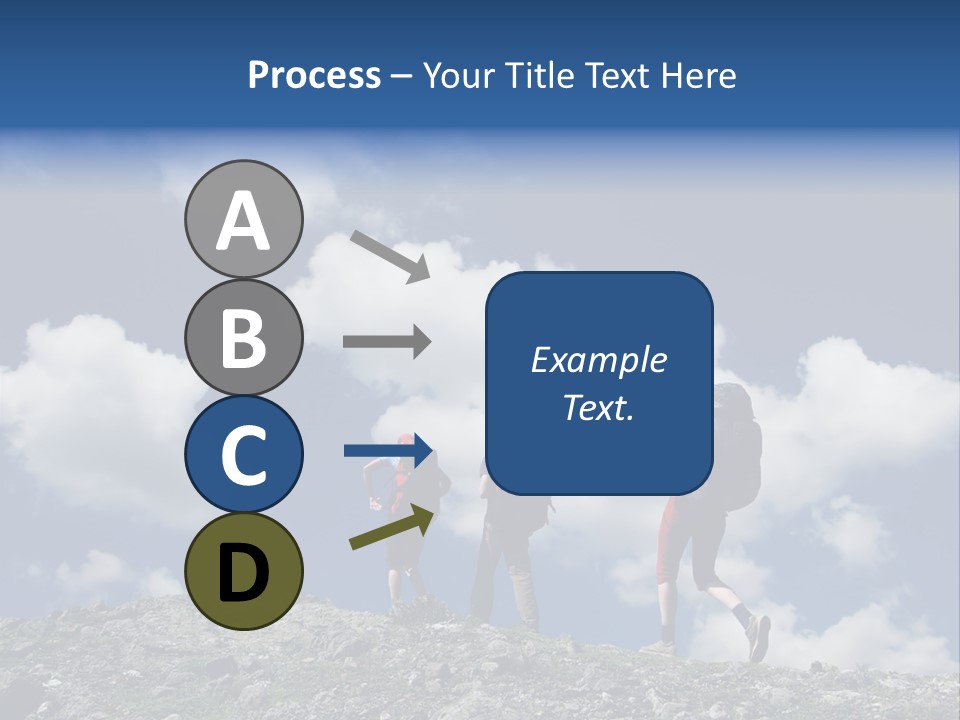 People Going Up In Hiking PowerPoint Template