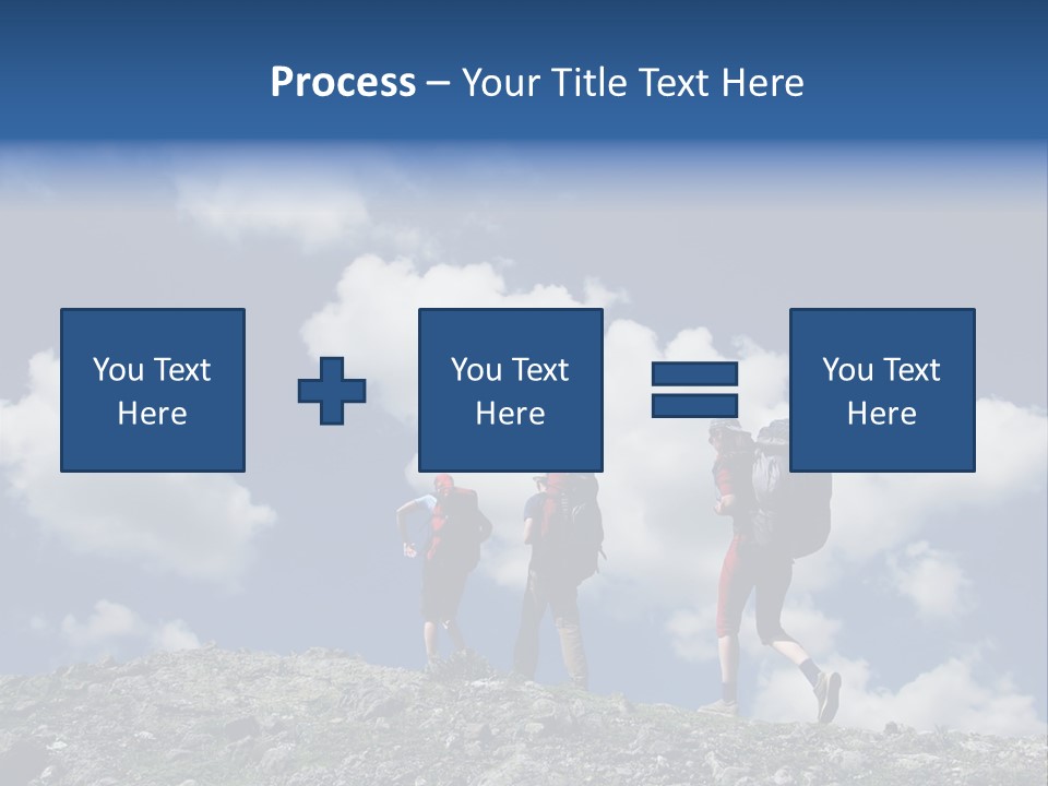 People Going Up In Hiking PowerPoint Template