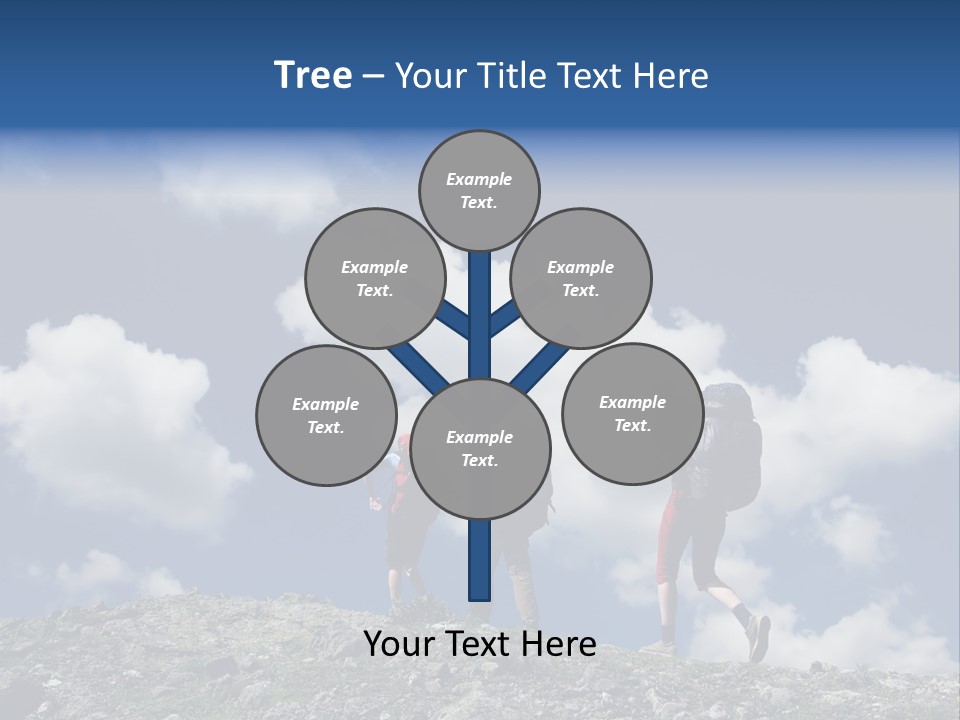 People Going Up In Hiking PowerPoint Template