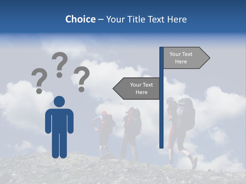People Going Up In Hiking PowerPoint Template