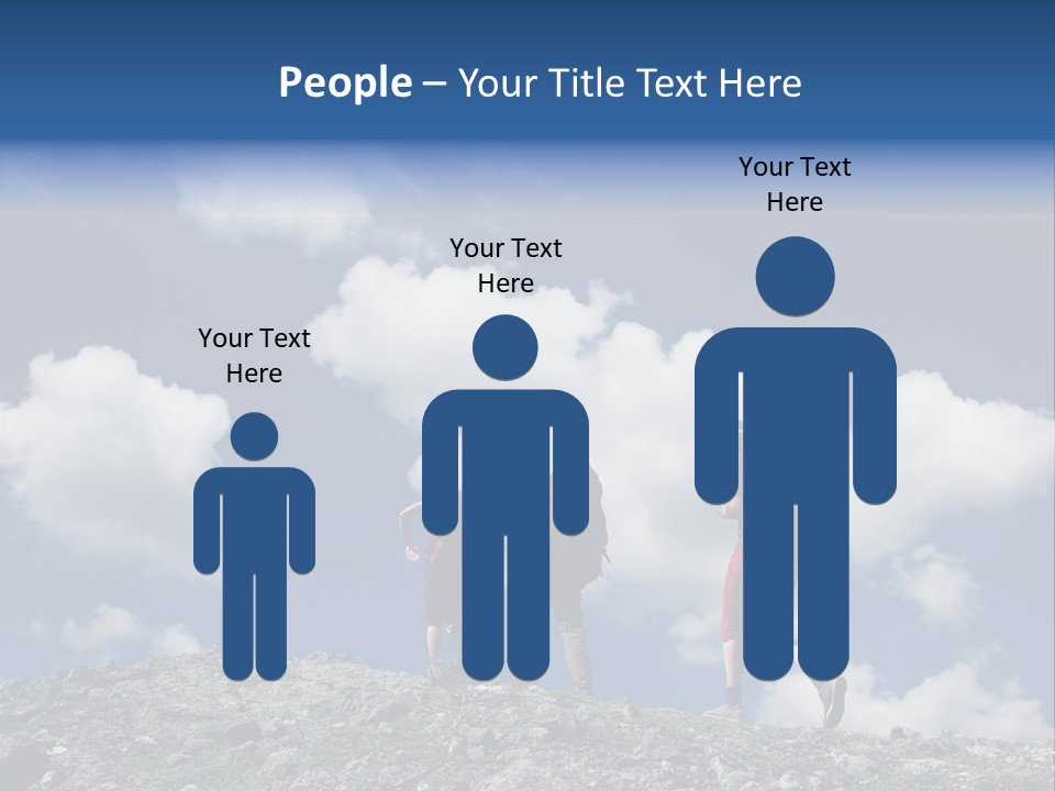 People Going Up In Hiking PowerPoint Template