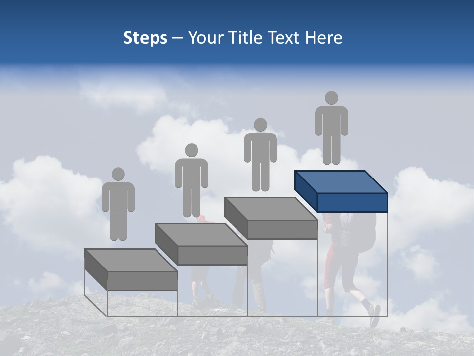 People Going Up In Hiking PowerPoint Template