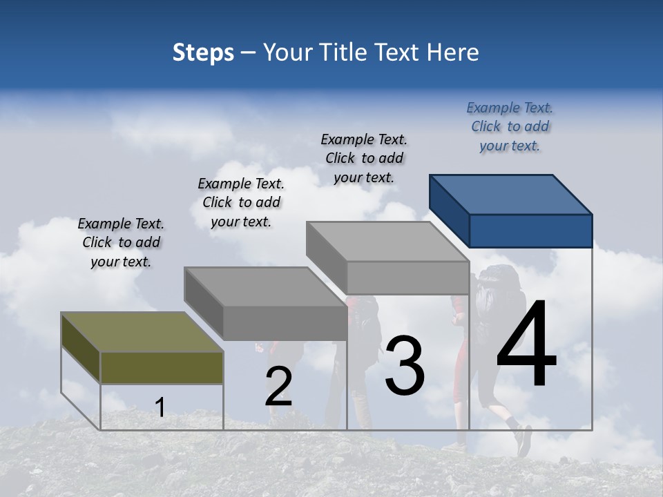People Going Up In Hiking PowerPoint Template