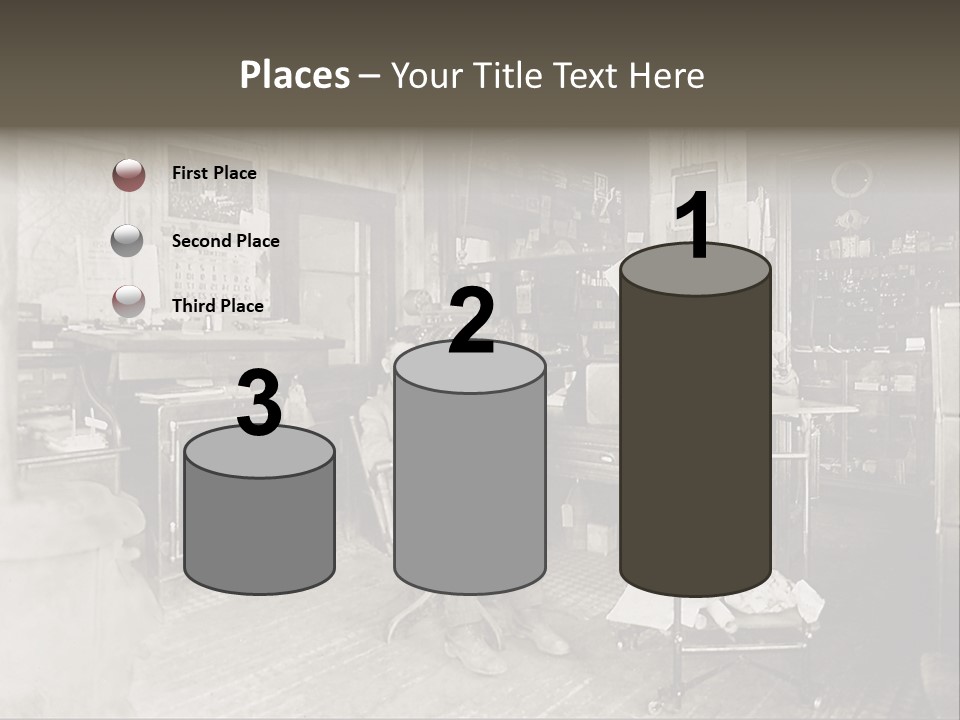 Vintage Photo Of A Small Business Manager PowerPoint Template