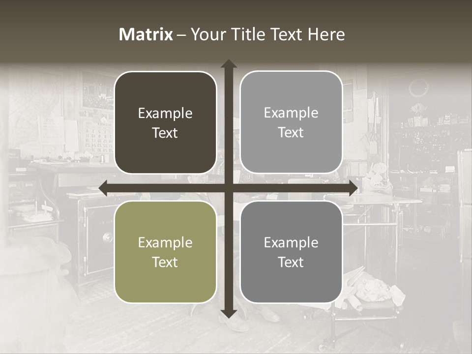 Vintage Photo Of A Small Business Manager PowerPoint Template