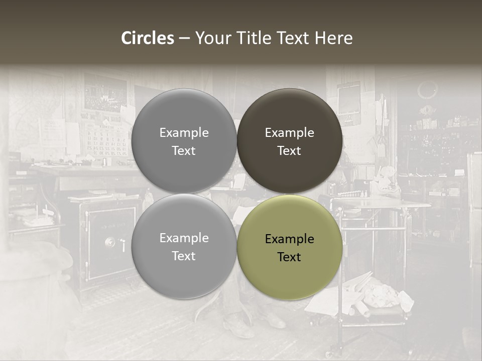 Vintage Photo Of A Small Business Manager PowerPoint Template