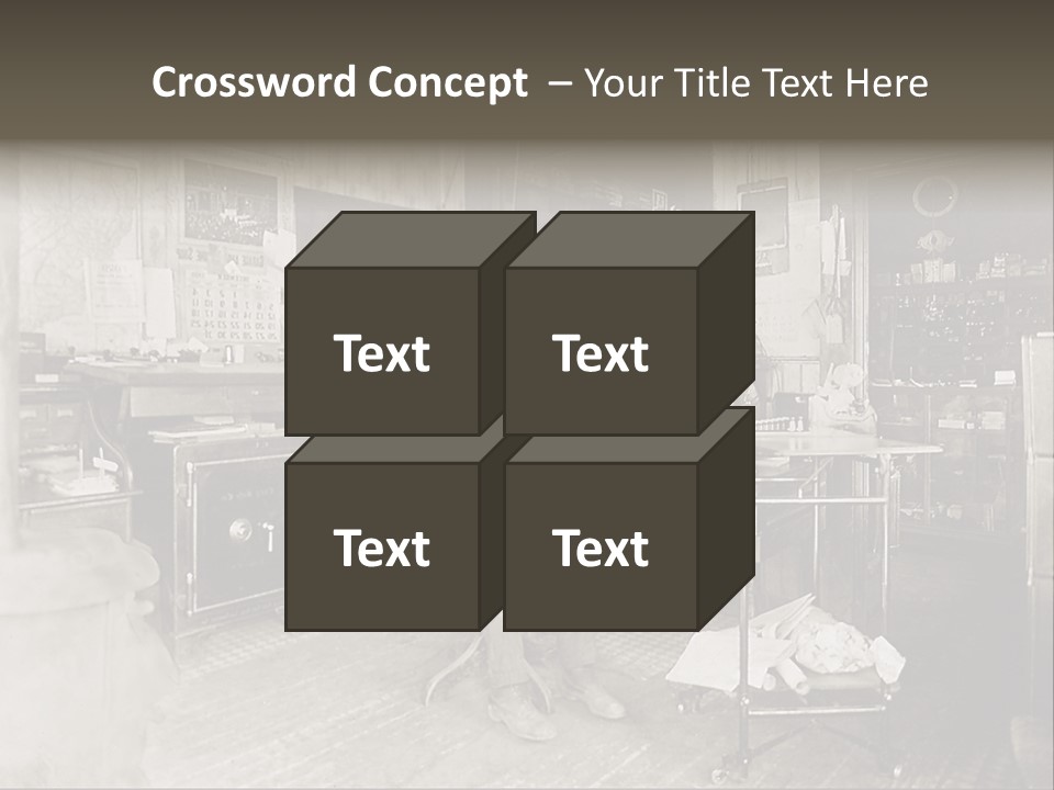 Vintage Photo Of A Small Business Manager PowerPoint Template