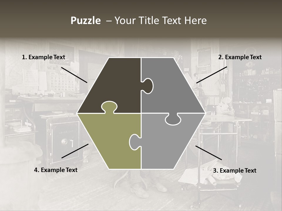 Vintage Photo Of A Small Business Manager PowerPoint Template