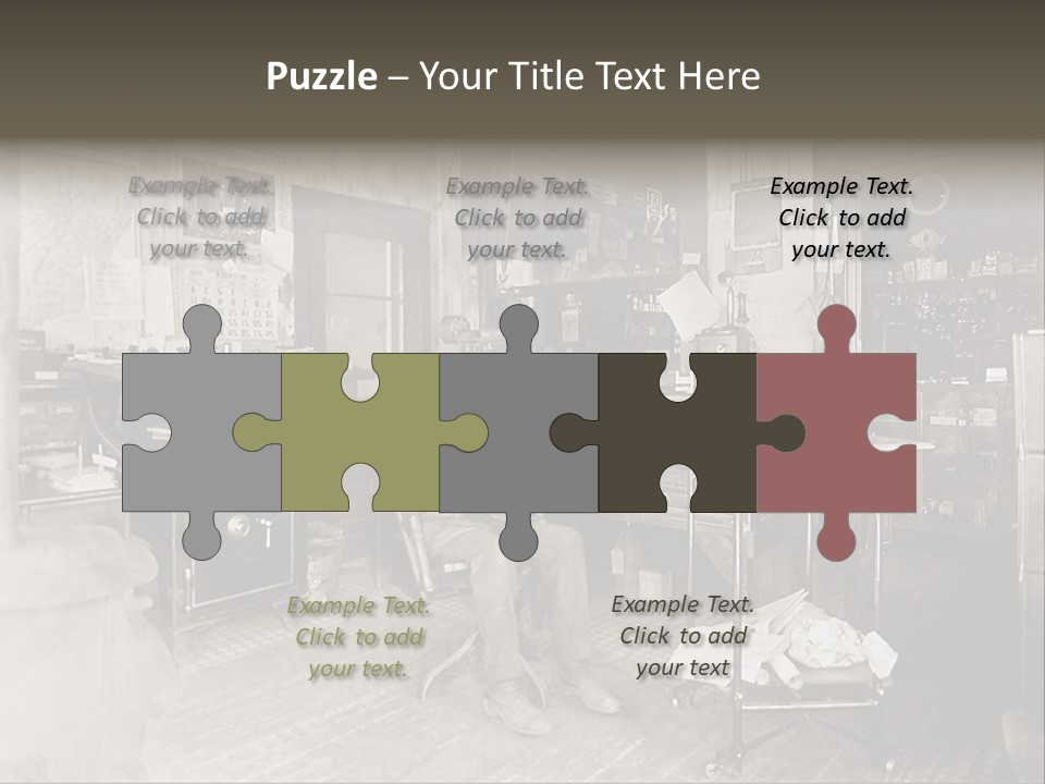 Vintage Photo Of A Small Business Manager PowerPoint Template