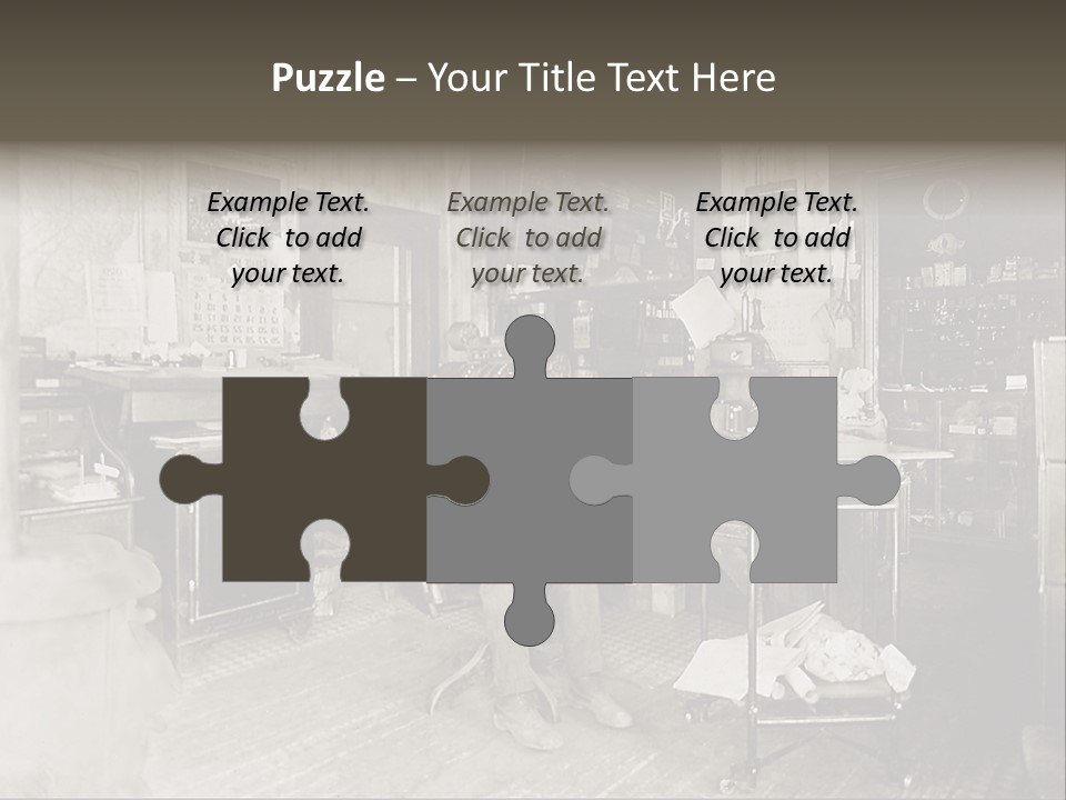 Vintage Photo Of A Small Business Manager PowerPoint Template