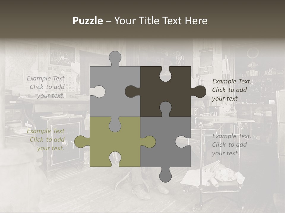 Vintage Photo Of A Small Business Manager PowerPoint Template