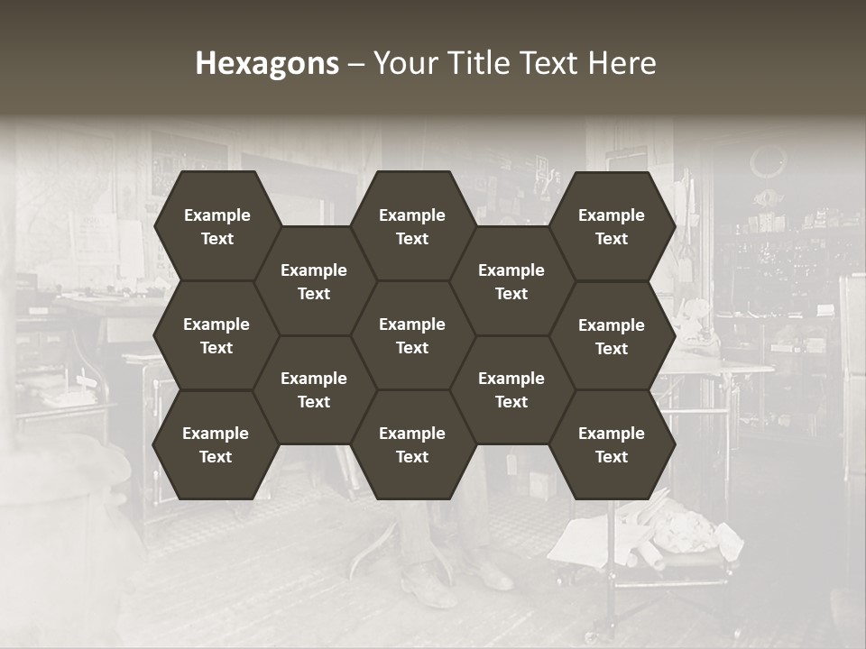 Vintage Photo Of A Small Business Manager PowerPoint Template