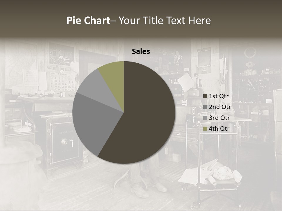 Vintage Photo Of A Small Business Manager PowerPoint Template