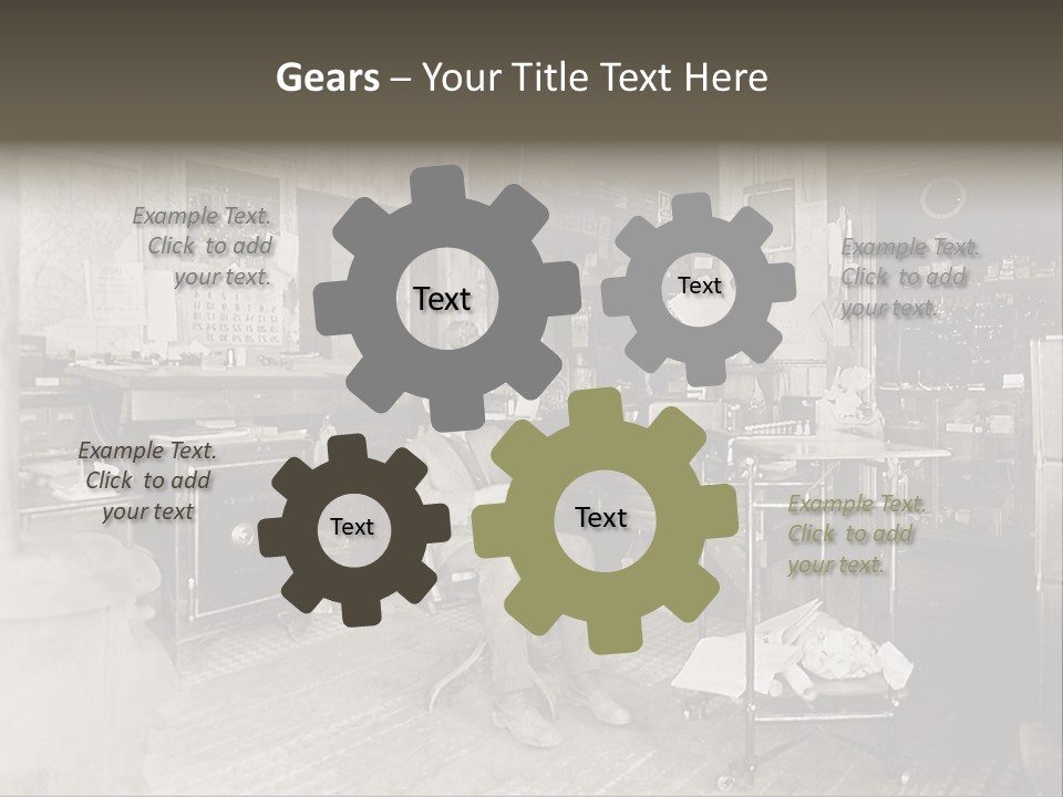 Vintage Photo Of A Small Business Manager PowerPoint Template