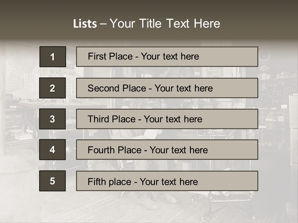 Vintage Photo Of A Small Business Manager PowerPoint Template