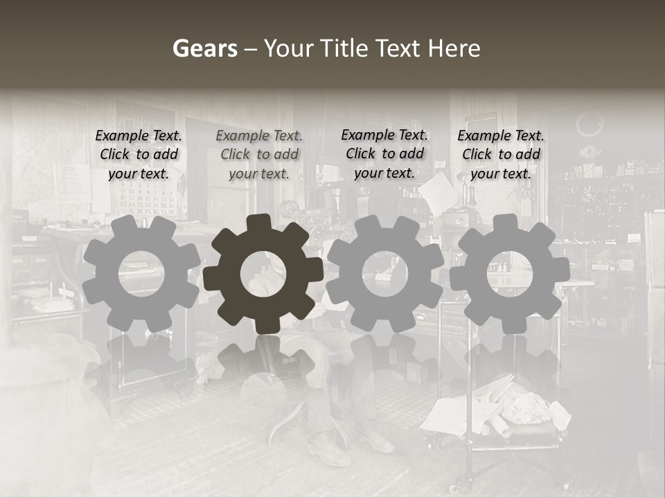 Vintage Photo Of A Small Business Manager PowerPoint Template