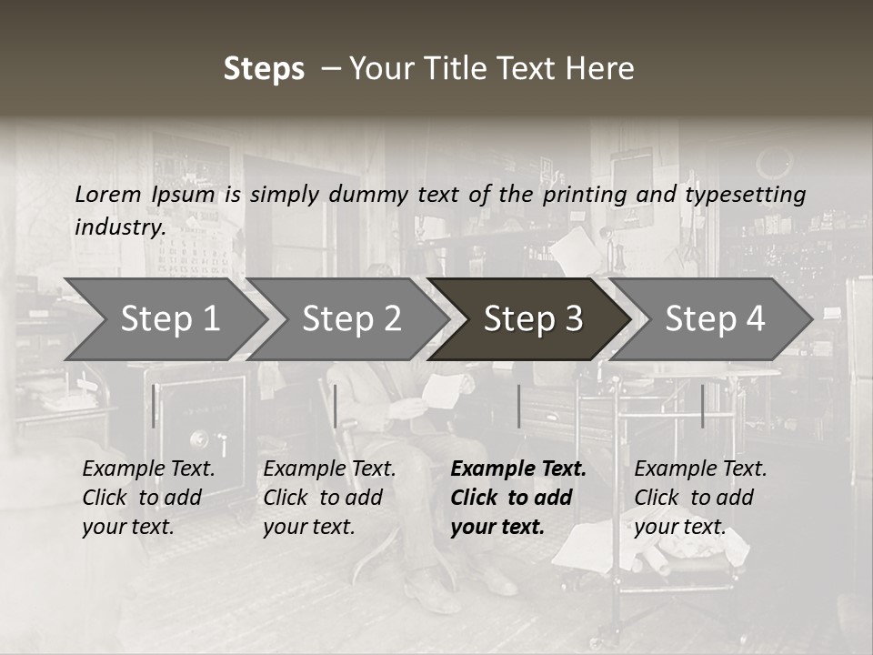 Vintage Photo Of A Small Business Manager PowerPoint Template