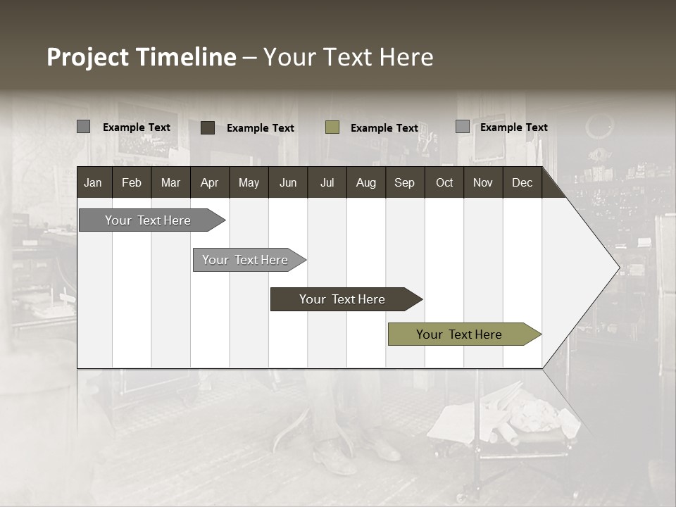 Vintage Photo Of A Small Business Manager PowerPoint Template