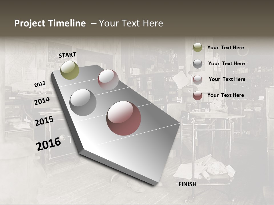 Vintage Photo Of A Small Business Manager PowerPoint Template