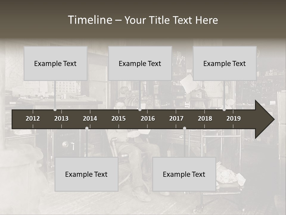Vintage Photo Of A Small Business Manager PowerPoint Template