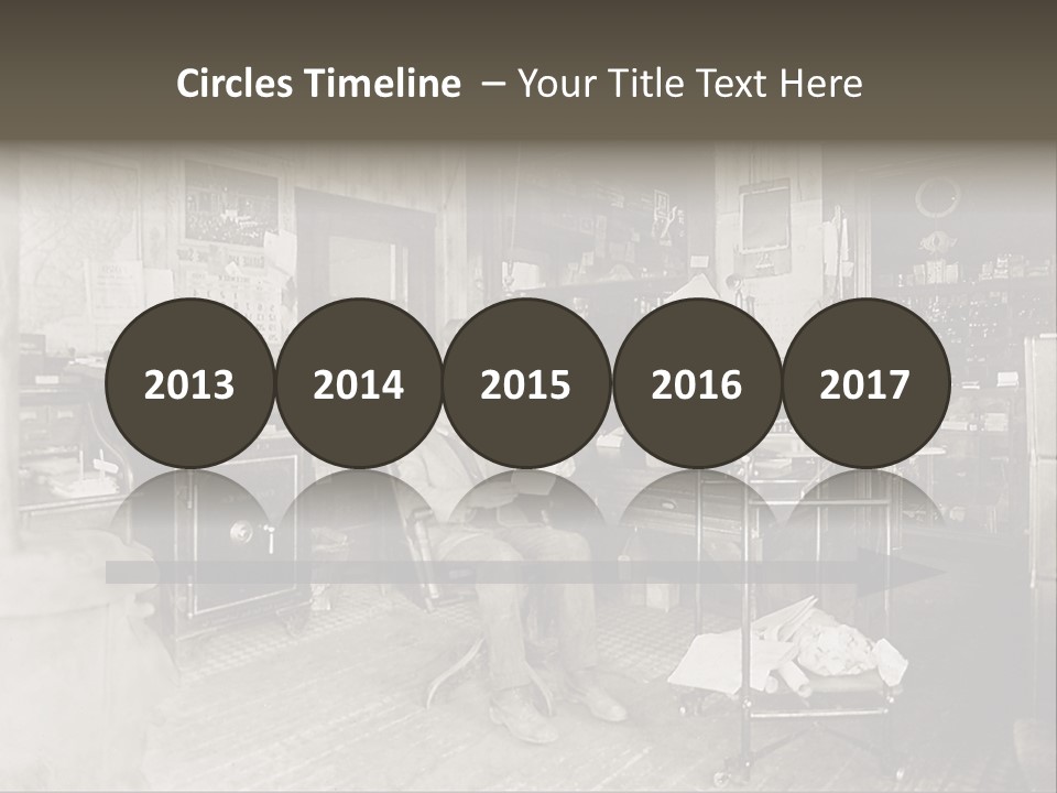 Vintage Photo Of A Small Business Manager PowerPoint Template