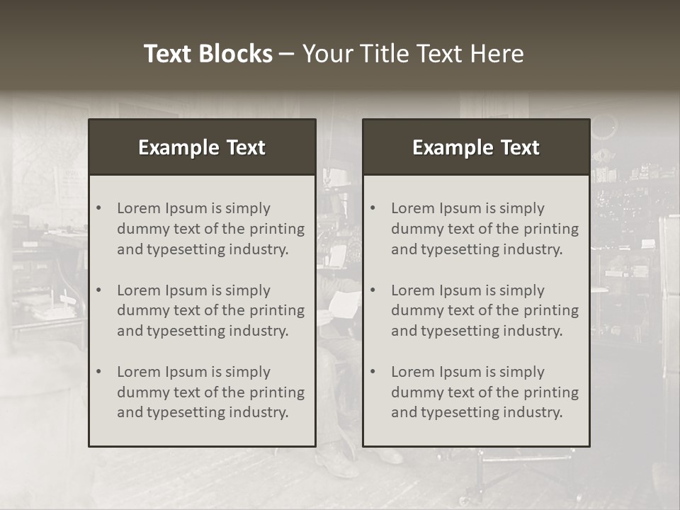 Vintage Photo Of A Small Business Manager PowerPoint Template