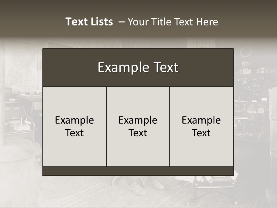 Vintage Photo Of A Small Business Manager PowerPoint Template